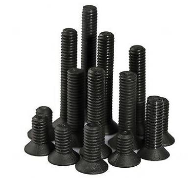 Maskinskruv koniskt huvud POZIDRIV M3x10mm svart 100 st/förp